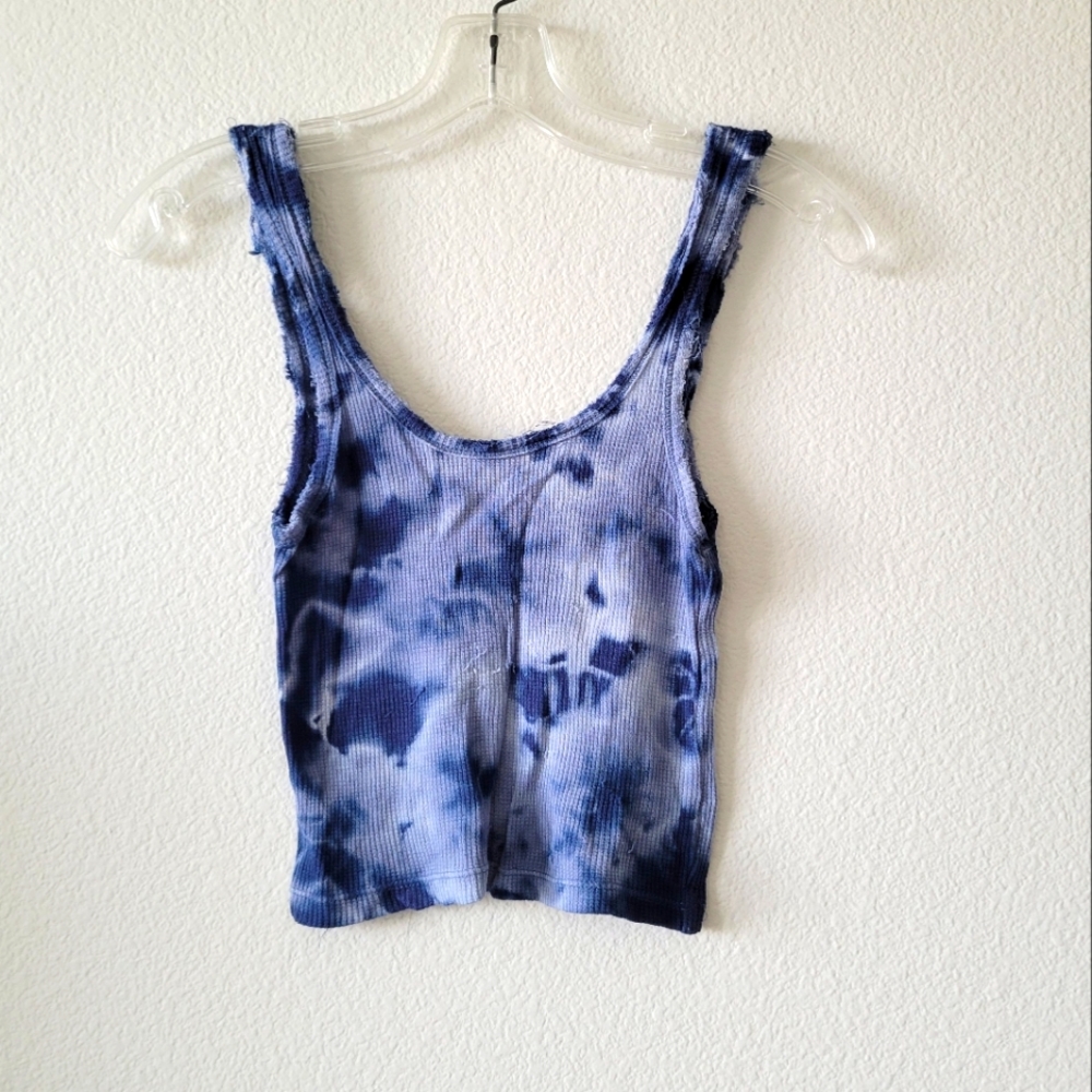 🔴4x$10    L.A. Hearts tie dye waffle tank top